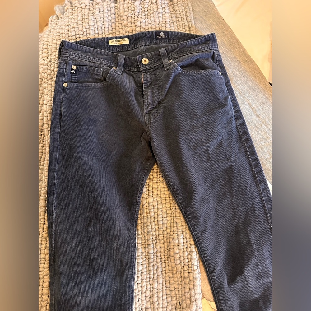 AG Adriano Goldschmied Midnight Blue Cord Jeans